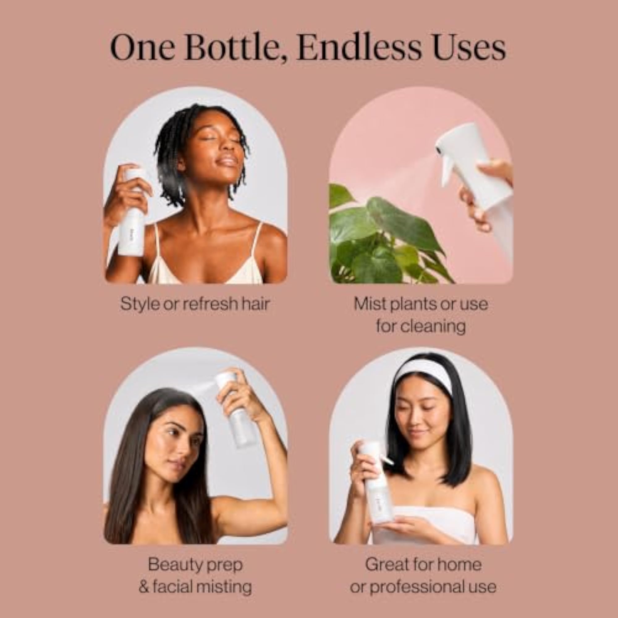 Continuous Spray Bottle for Hair, 150ml, White